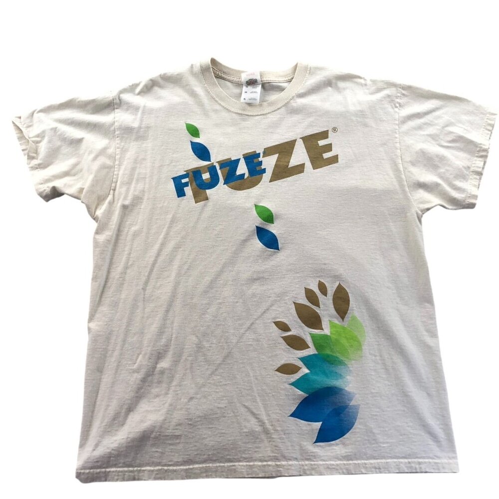 Fruit Of The Loom Mens T-Shirt XL Fuze Graphic Tee Heavy Cotton Casual Crewneck